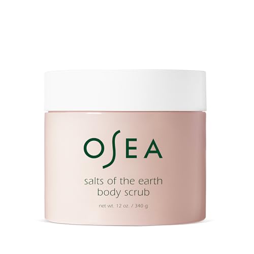 OSEA Salts of the Earth Body Scrub 12 oz - Pink Himalayan Salt Scrub - Gentle Body Exfoliation Skincare - Ideal Spa Gift for Pampering - Clean Beauty & Vegan Body Care : Beauty & Personal Care