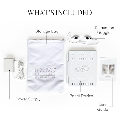 ReVive Lux Collection dpl IIa LED Light Therapy Panel, Medical-Grade Blue & Red Light Therapy for Face Wrinkles, FSA HSA Eligible Skincare Devices, Easy at Home Acne Tools, LED Face Mask Alternative : Beauty & Personal Care